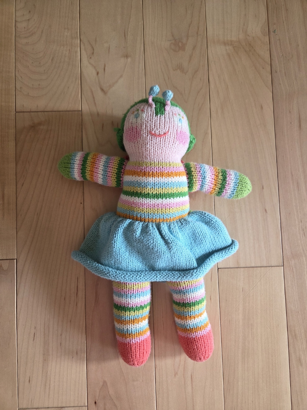 Blabla Kids Baby Girl Butterfly Hand Knit Doll